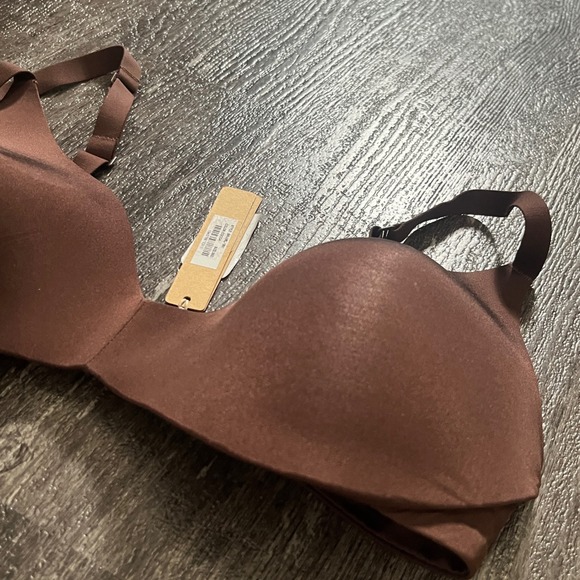 SKIMS Cocoa T-Shirt Bra Wireless Comfort Size 36D Brown NWT - Picture 2 of 6